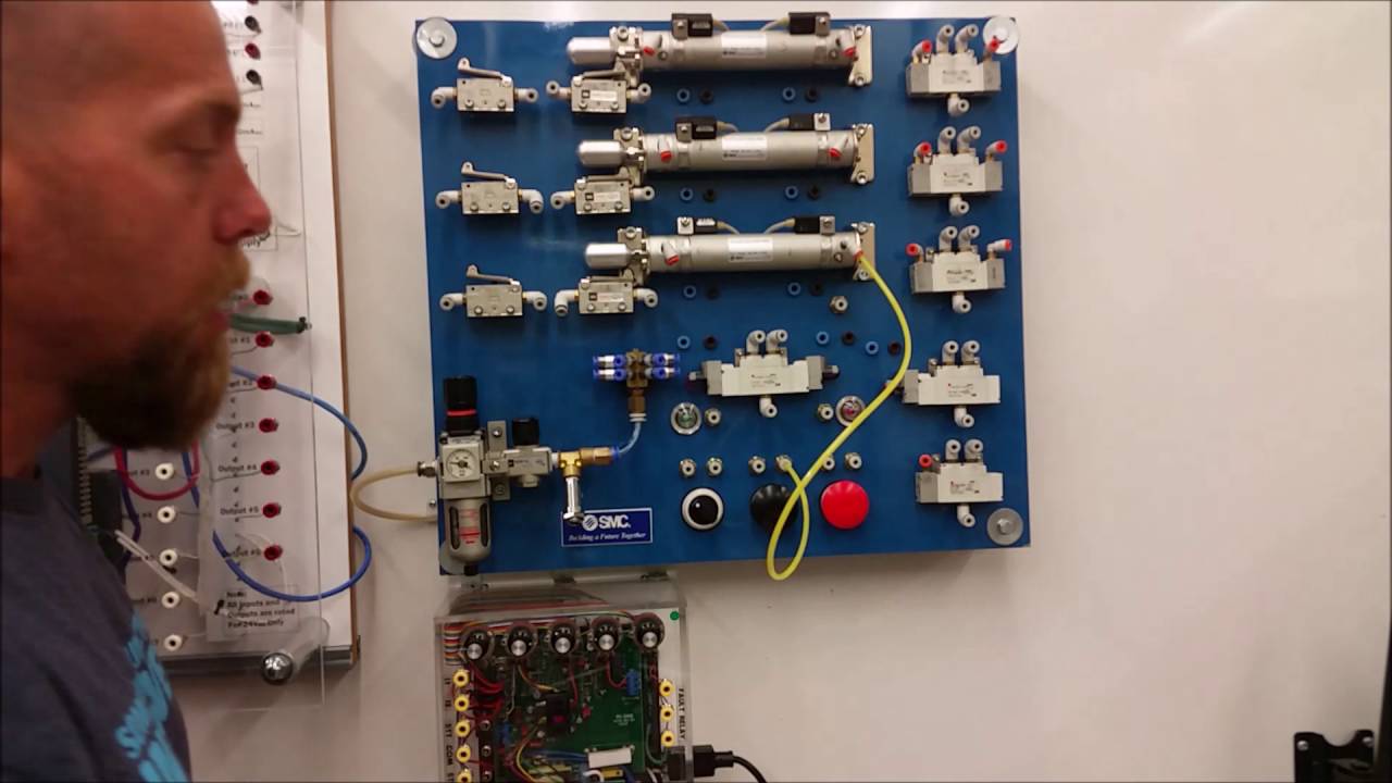 Pneumatics Lab 3_Double Acting Cylinder controlled by two 3/2 Push Buttons