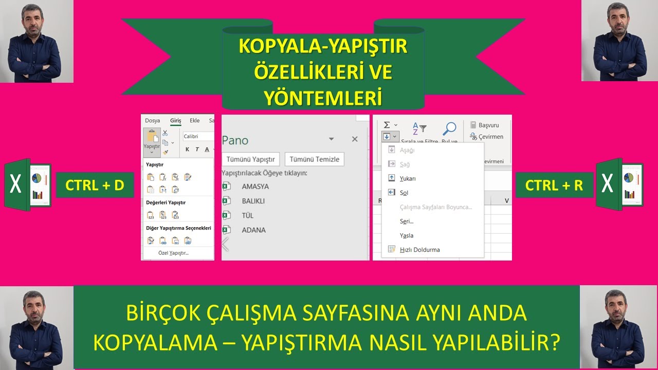 KOPYALA, YAPIŞTIR &Ouml;ZELLİKLERİ VE Y&Ouml;NTEMLERİ (Excel Dersleri/Eğitimleri Temelden Zirveye)