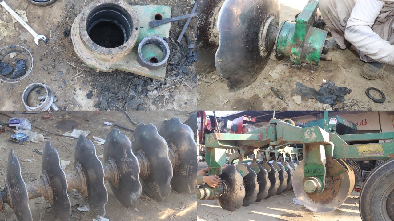How to repair a disk harrow bearing & mainseal#fixing#retoring#repleasiment#bigbearing#changing