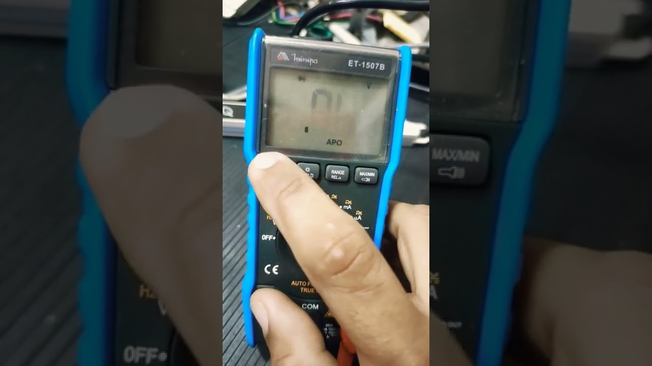 teste de capacit&acirc;ncia com Mult&iacute;metro #minipa ET1507b