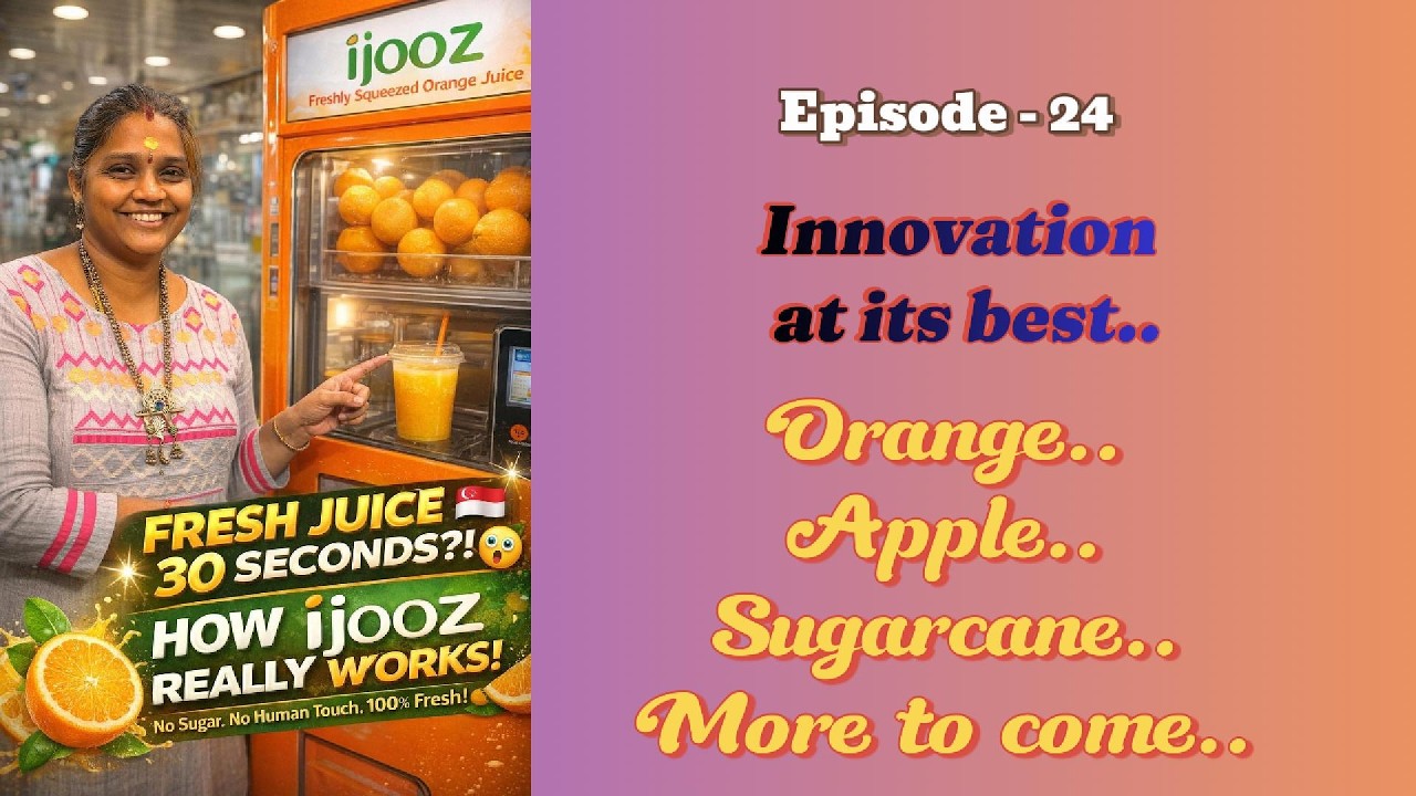 🥤🍊 Freshly squeezed. Zero human touch. 100% pure goodness! Watch how iJooz turns oranges into magic