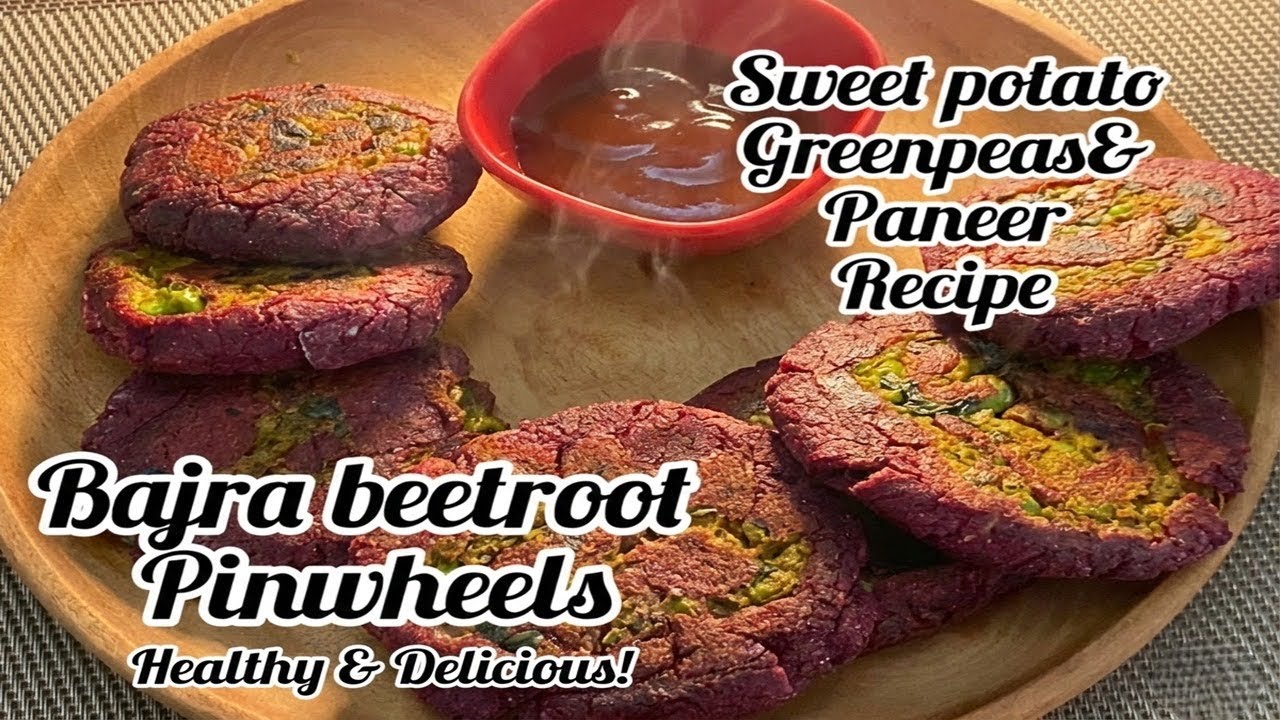 Bajra beetroot pinwheels |sweetpotato,greenpeas&paneerrecipe|Healtholic