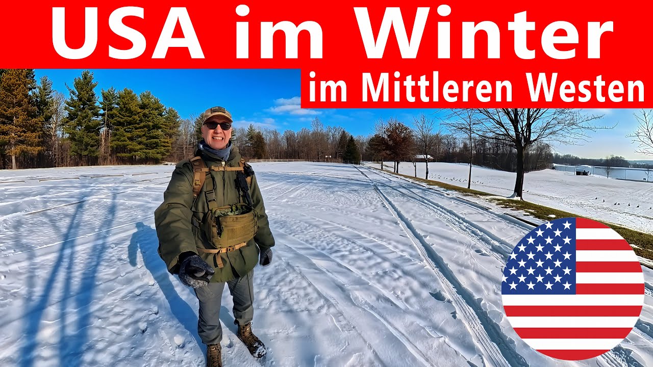 Winter-Wanderung an einem See in den USA – Neue Schuhe testen und die herrliche Natur genießen