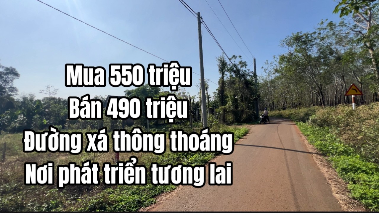 CỰC SỐC! Vị trí siêu hiếm đường nhựa có thổ cư mà giá chỉ 490 triệu