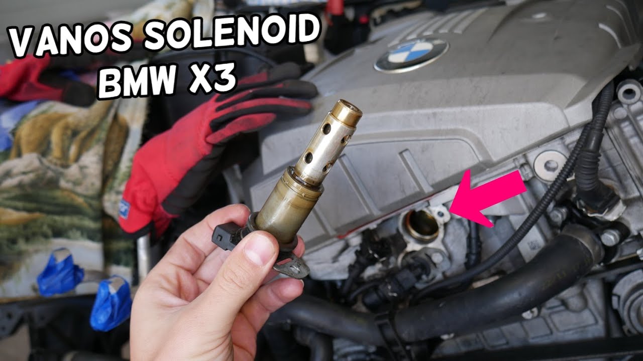 VANOS SOLENOID REPLACEMENT LOCATION BMW X3 E83 F25. INTAKE EXHAUST VANOS