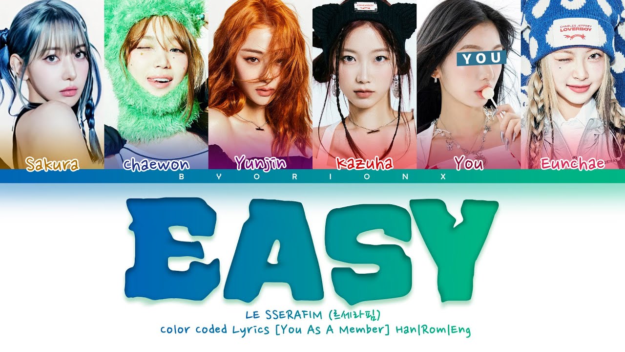 LE SSERAFIM (르세라핌) 'EASY' - You As A Member [Karaoke] || 6 Members Ver.