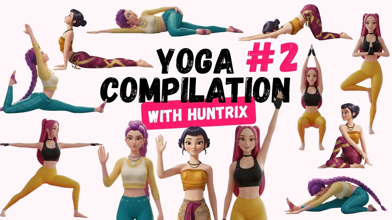 Kids Yoga Compilation #2 | Huntrix Flow | Calm, Focus & Full Body Yoga