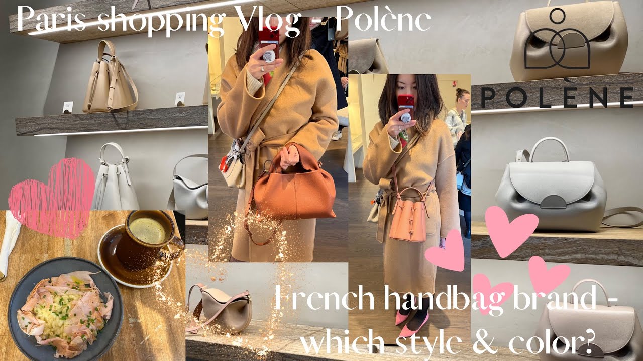 Polène Paris Shopping Vlog: which style & color to choose? Handbags try-on; walking tour café brunch