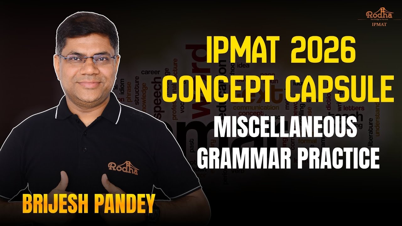 GRAMMAR PRACTICE | IPMAT 2026 concept capsule | VARC | Brijesh Pandey Sir