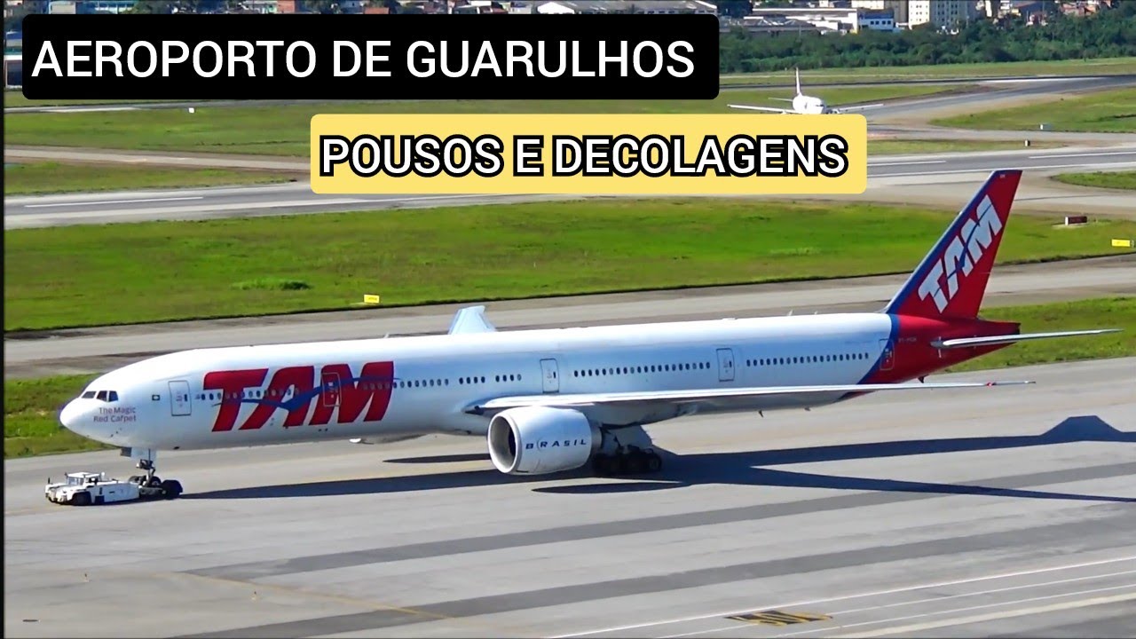 GIGANTE BOEING 777 DA LATAM EM GUARULHOS ( GRU-SBGR ) POUSOS E DECOLAGENS SEM PARAR