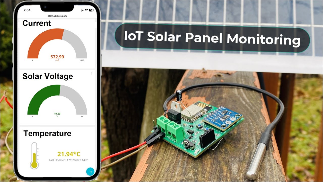 Система мониторинга солнечных панелей IoT с визуализацией ESP8266 и MQTT