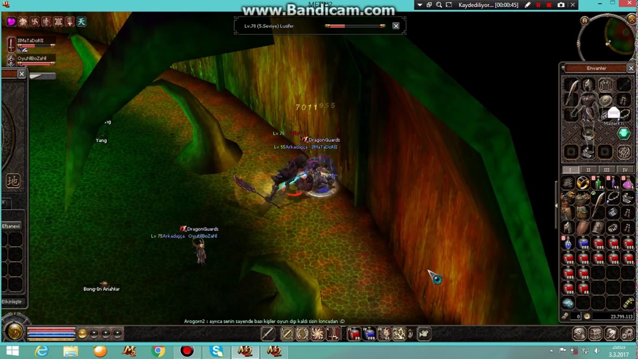Metin2 TR Sancak 55 lvl tek başına Lucifer kesimi