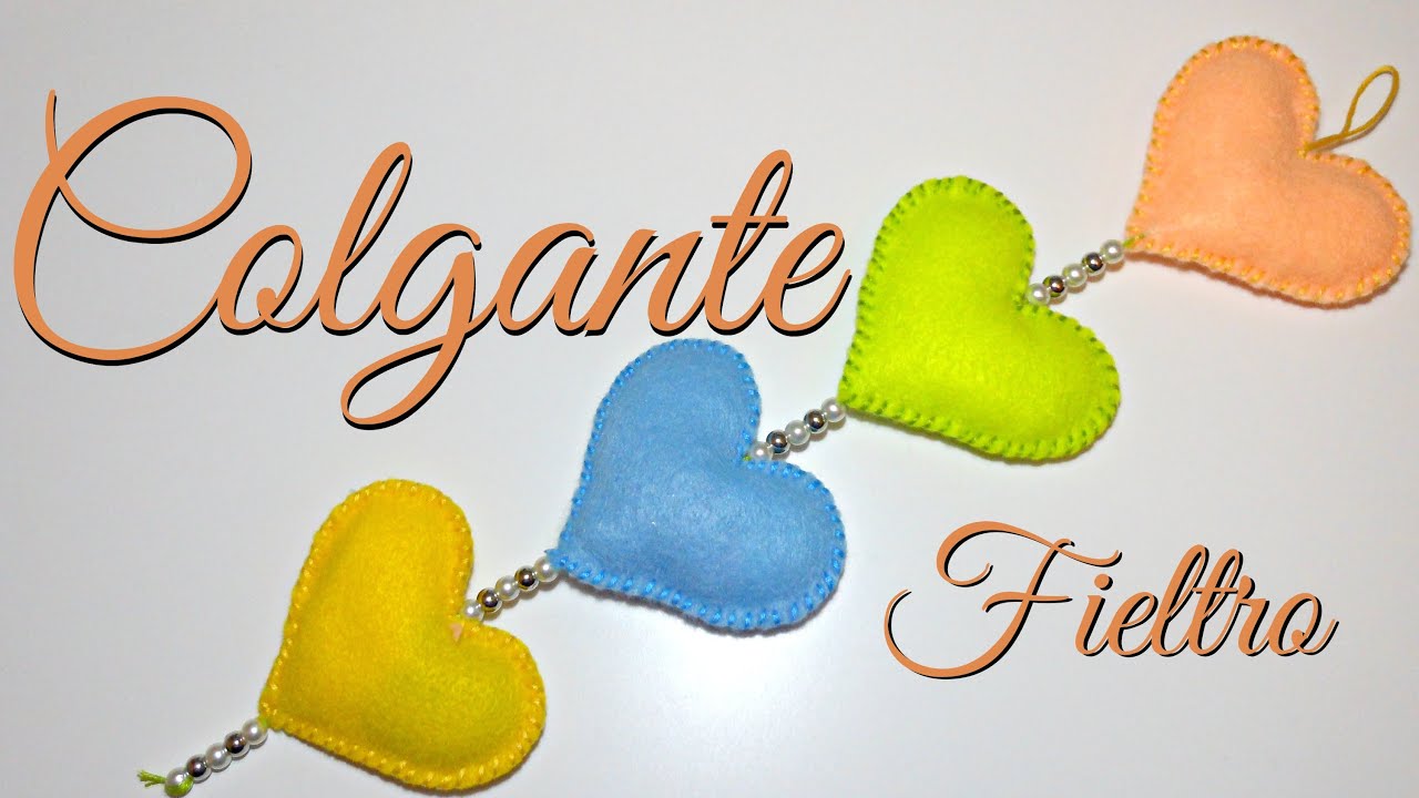 Tutorial: Colgante de Corazon (Fieltro/Felt) | Especial San Valentín | Mundo@Party