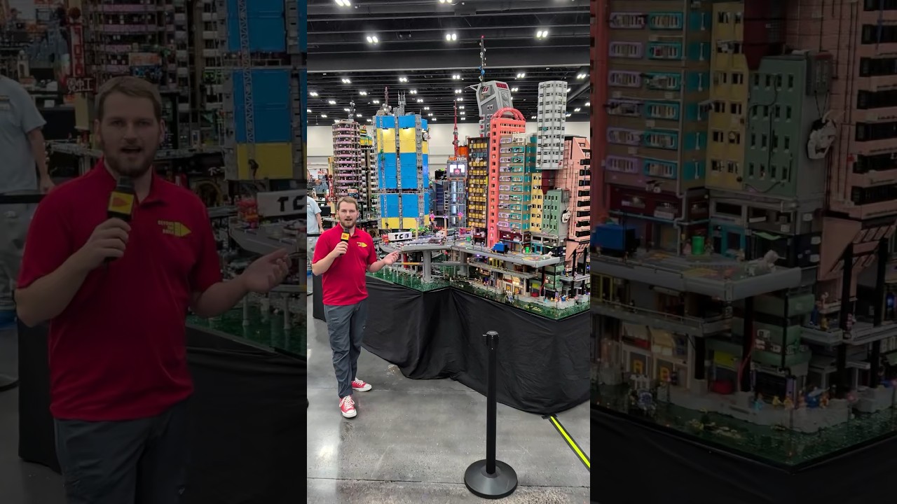 Massive LEGO New Hashima Cyberpunk City at Atlanta Brick Con 2026