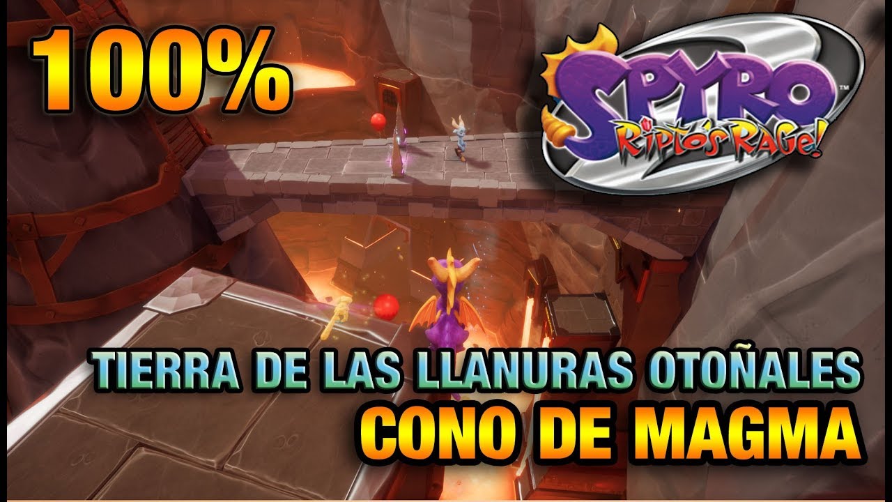 SPYRO 2 | 100% y TROFEOS de CONO DE MAGMA | LLANURAS OTOÑALES | GEMAS, ORBES, TALISMAN