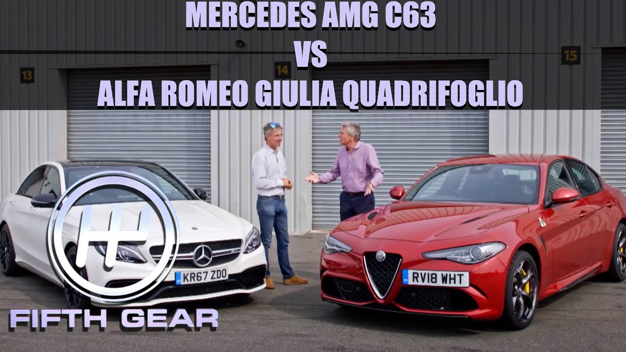 Mercedes AMG C63 vs. Alfa Romeo Giulia Quadrifoglio - The COMPLETE challenge | Fifth Gear