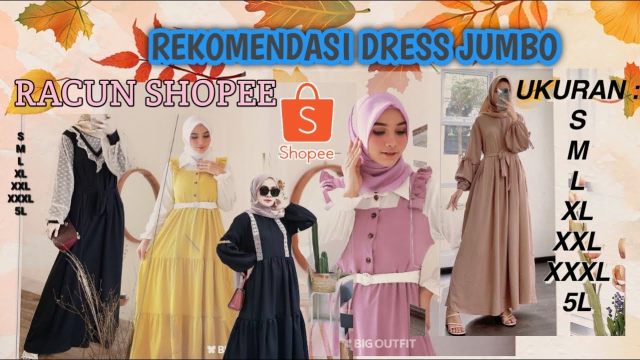 REKOMENDASI DRESS BIGSIZE LD 120 GAMIS JUMBO, SHOPEE UNDER 100K! #SHOPEEHAUL #LilisYani #Shopee
