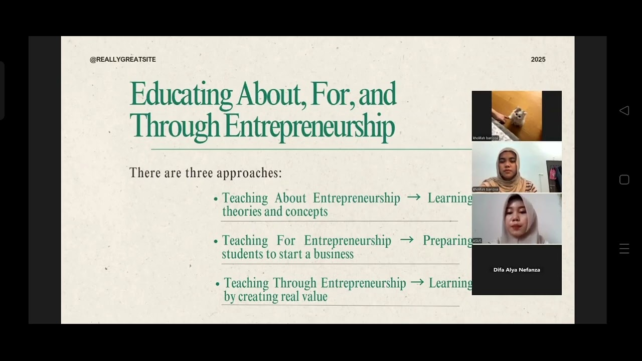 What is Entrepreneurship Education? by group 1