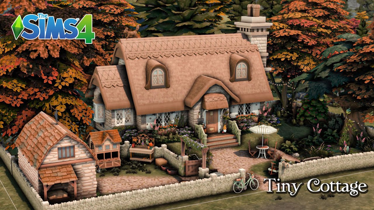 Tiny Cottage | Base game + Cottage Living | Sims 4 | Stop motion | NO CC