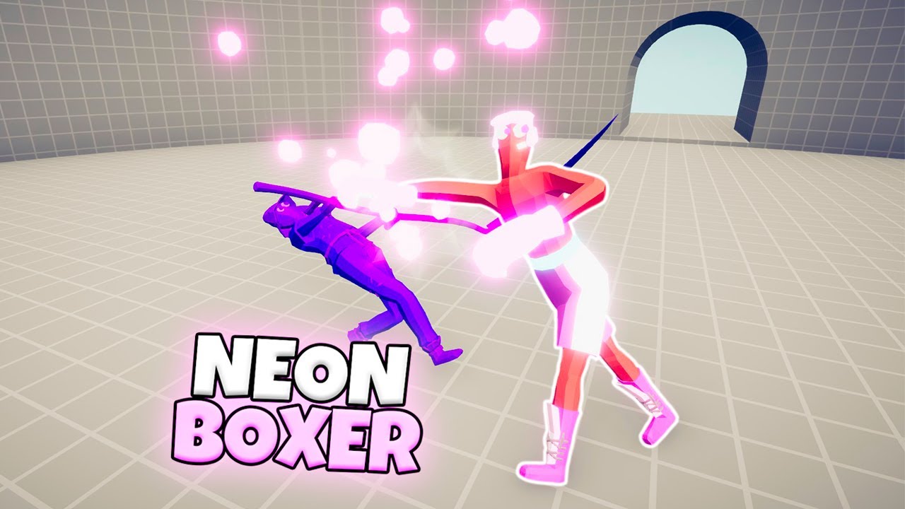 NEON BOXER 1 VS 1 EVERY UNIT | TABS MODDED GAMEPLAY