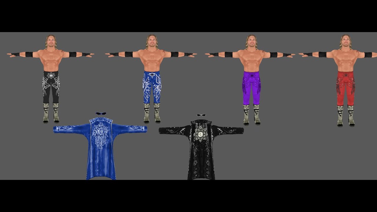 WWE Smackdown Vs Raw 2004 (Mod) Edge 4 Attire Showcase By KOFHERO77