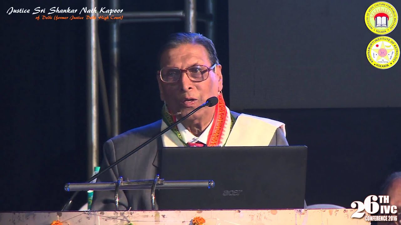 Justice Sir Shankar Nath Kapoor of Delhi, India addressing on 