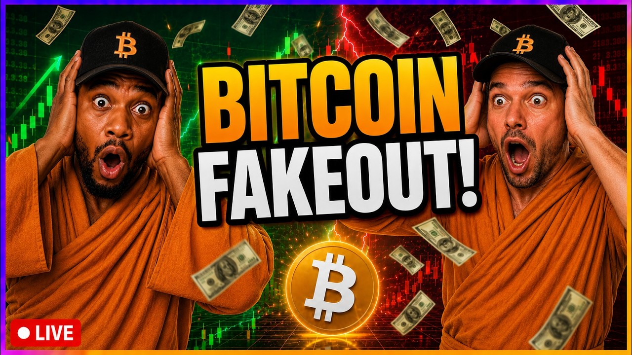 Bitcoin Fakeout! Live Trading & TA