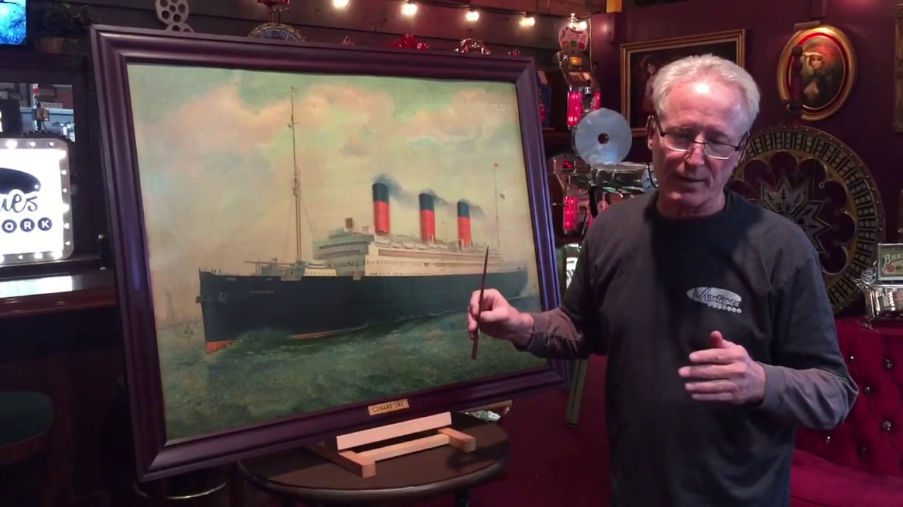 Cunaro Ocean-Liner Tin Lithograph