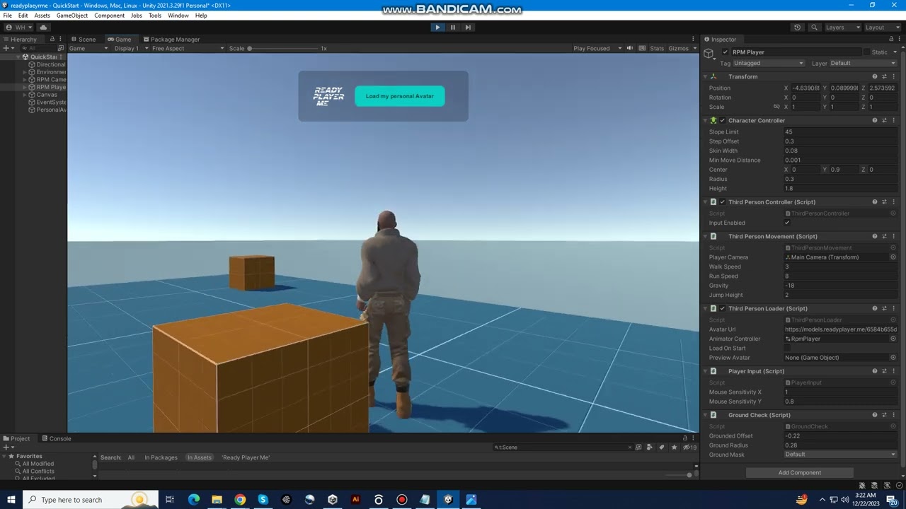 Setup your Ready Player Me Avatar in Unity3D tutorial