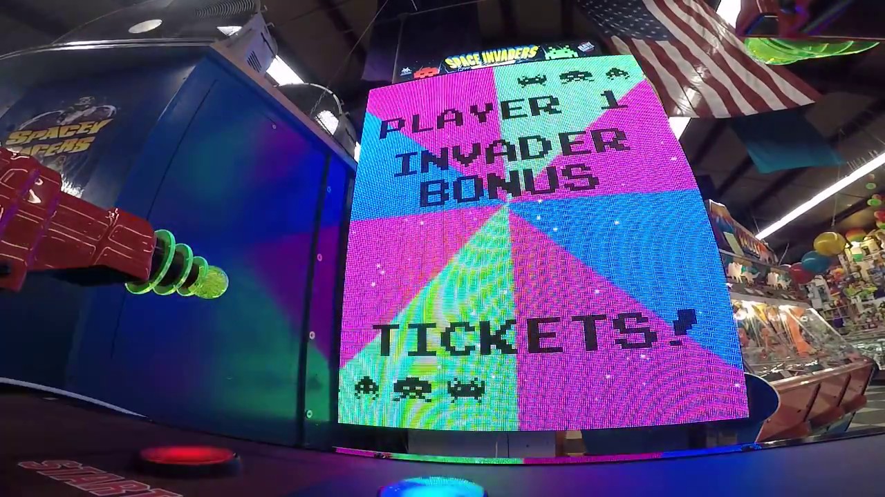 Space Invaders Frenzy Arcade Game JACKPOT WIN #2 at Salisbury Beach (From 7/15/17)