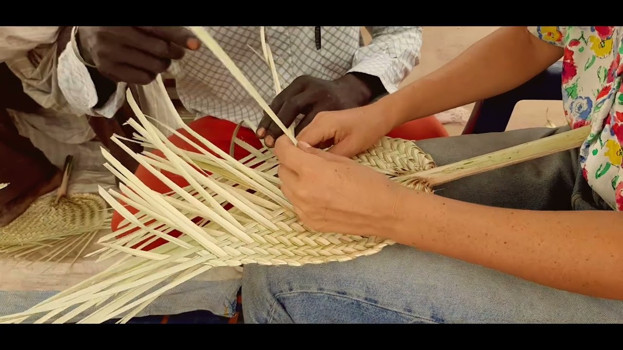 Local fan weaving in Tabanani Village