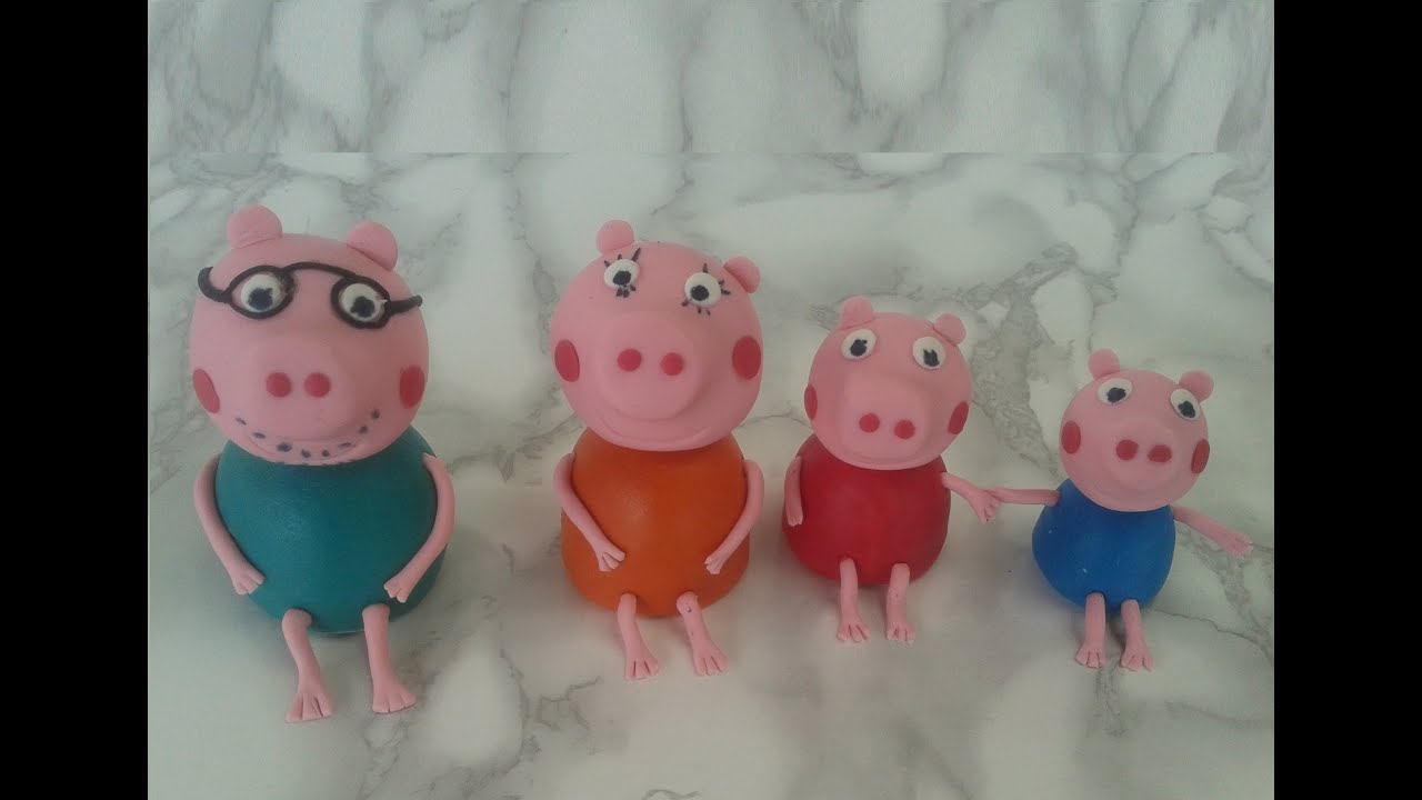 Peppa Pig in pasta di zucchero,TUTORIAL PASSO PASSO