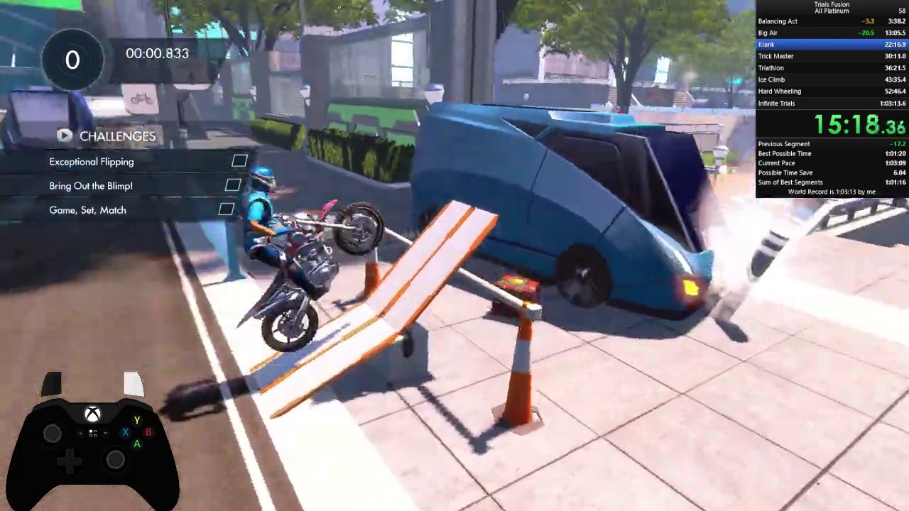 Trials Fusion - Speedrun All Platinum in 1:02:31 [World Record]