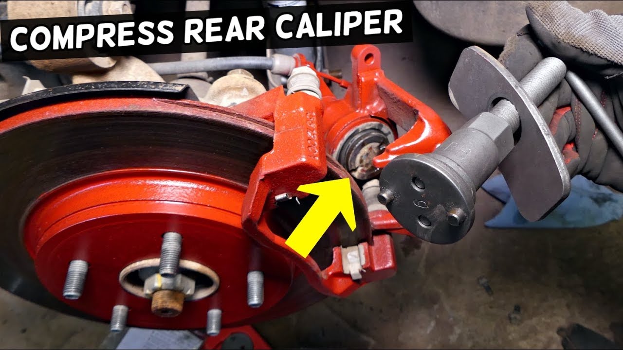 HOW TO COMPRESS REAR BRAKE CALIPER PISTON ON DODGE JOURNEY FIAT FREEMONT