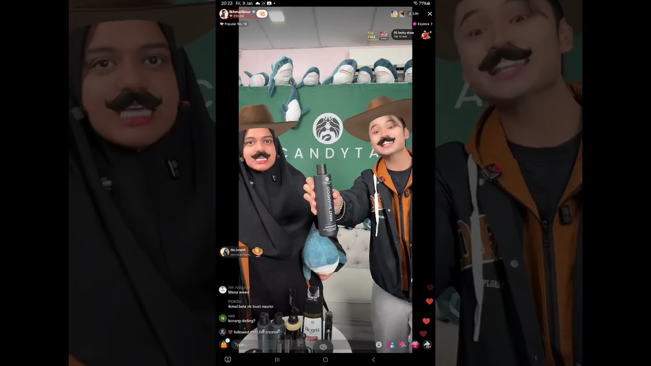 IKHMAL NOUR, NAZRAH & CANDYTA HQ TIKTOK LIVE - (09/01/2026)