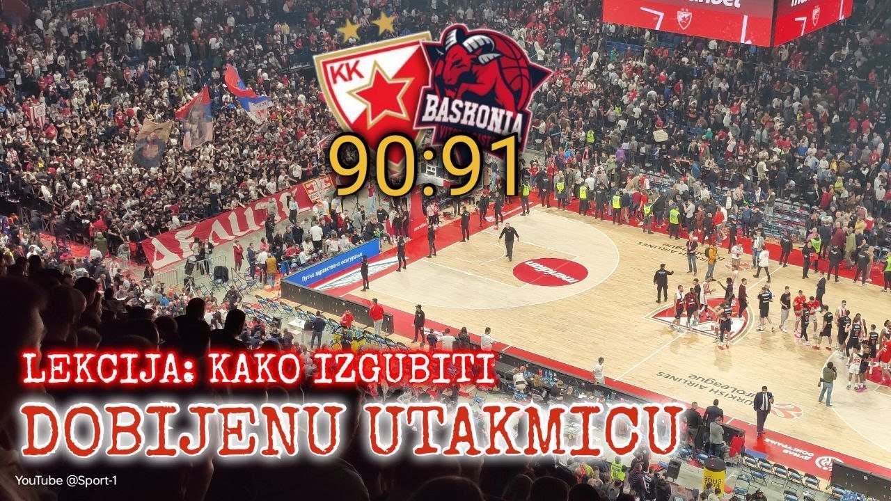 Crvena Zvezda Baskonia 90:91 završetak utakmice