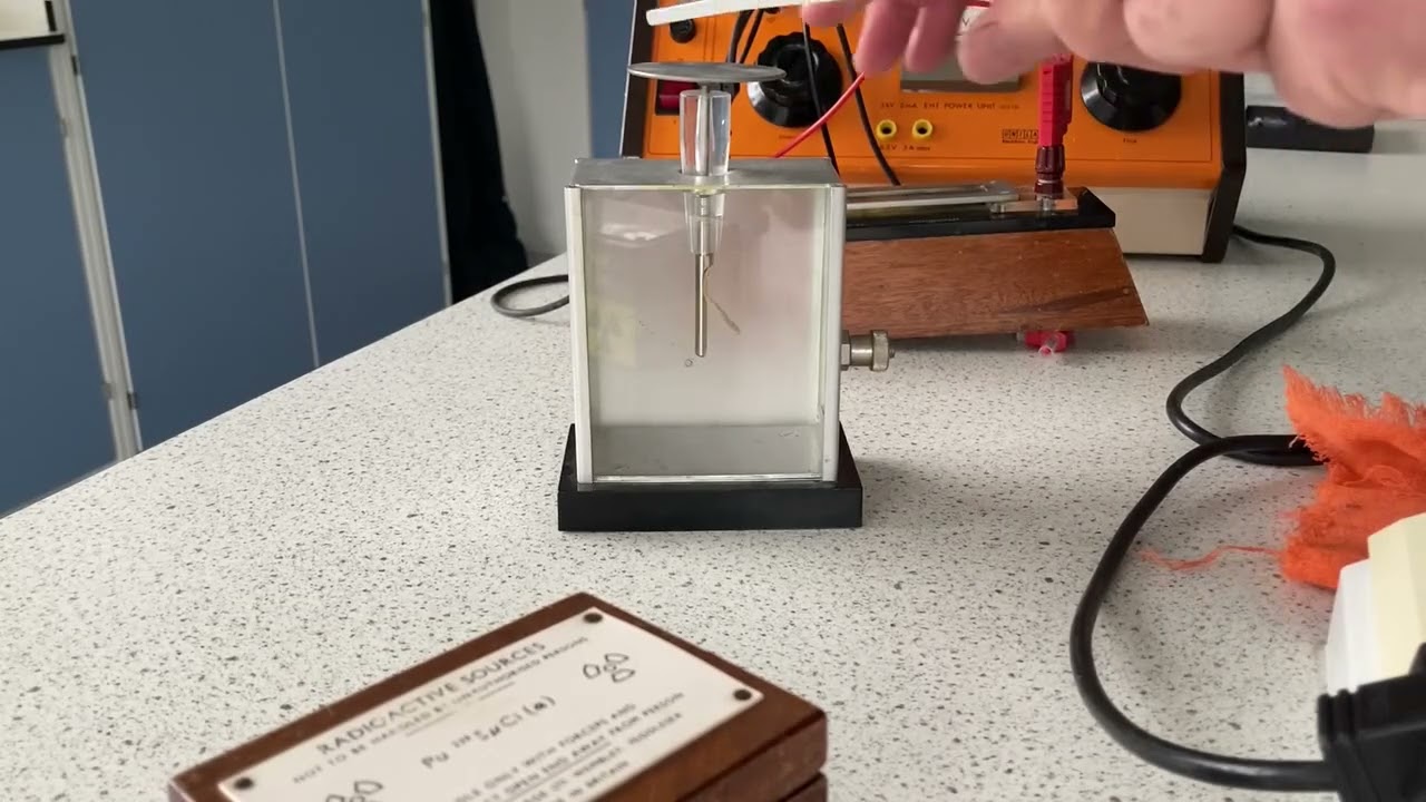 Ionising radiation   Gold leaf electroscope