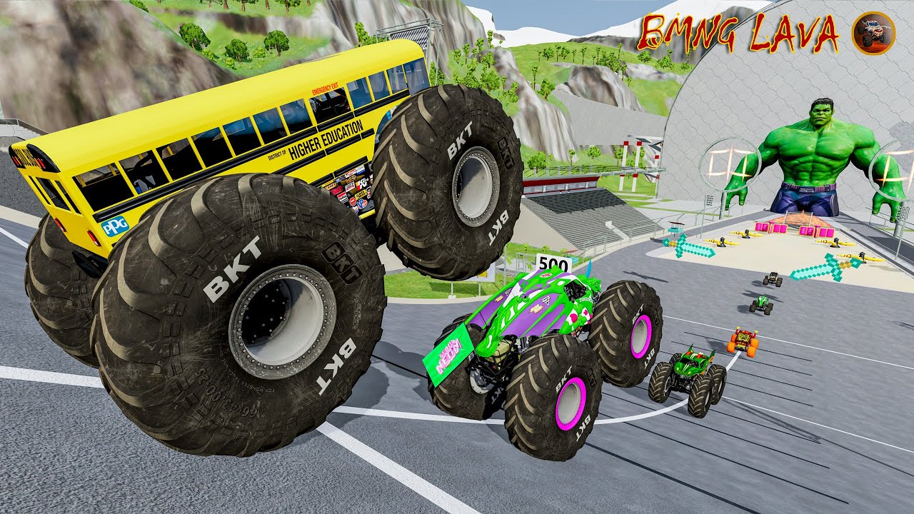 Epic High Speed monster trucks jumps stunts & crashes #012  | BMNG LAVA