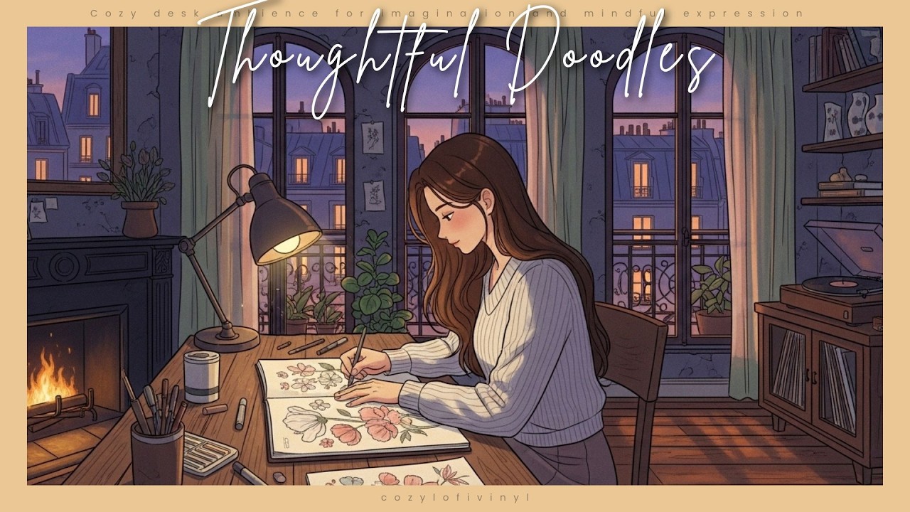 Write, draw, or doodle your thoughts | Cozy desk ambience for imagination and mindful expression ✏️