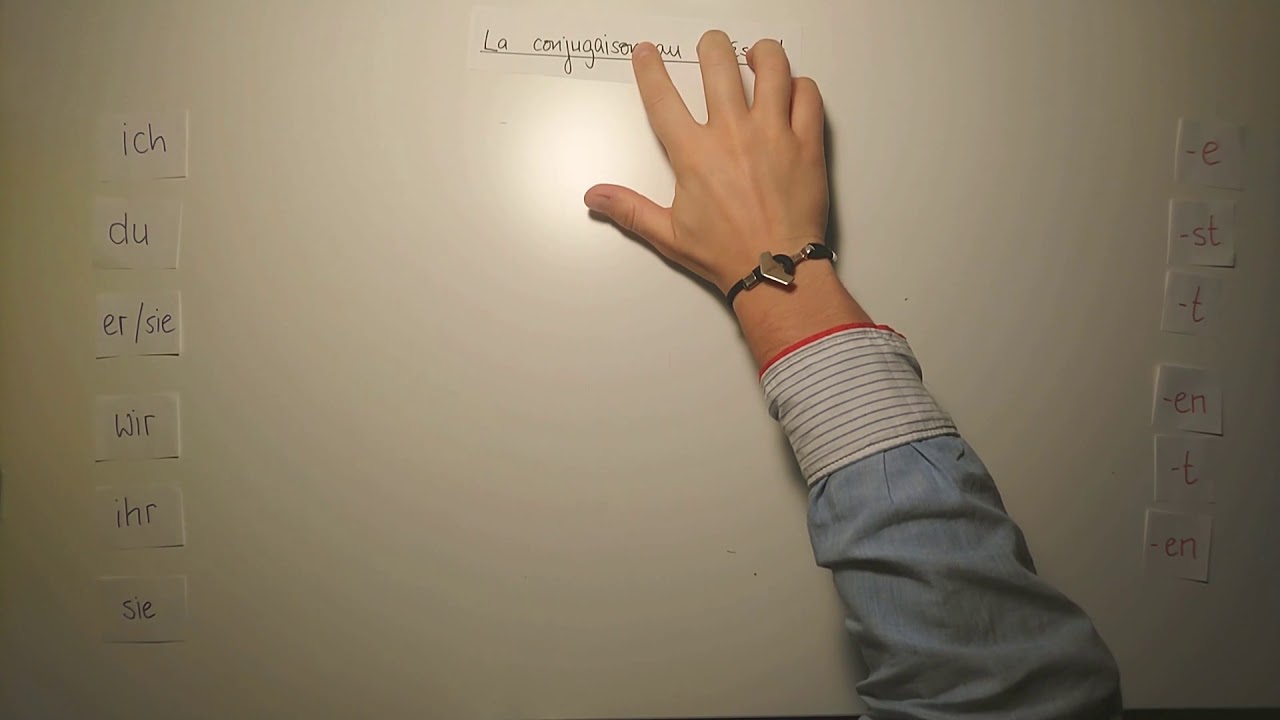 La conjugaison des verbes au présent en allemand
