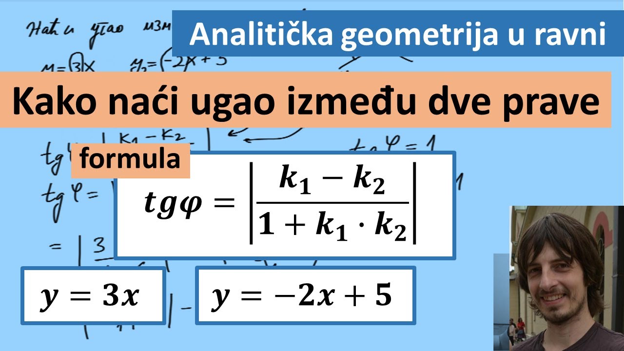 Analitička geometrija u ravni. Ugao izmedju dve prave