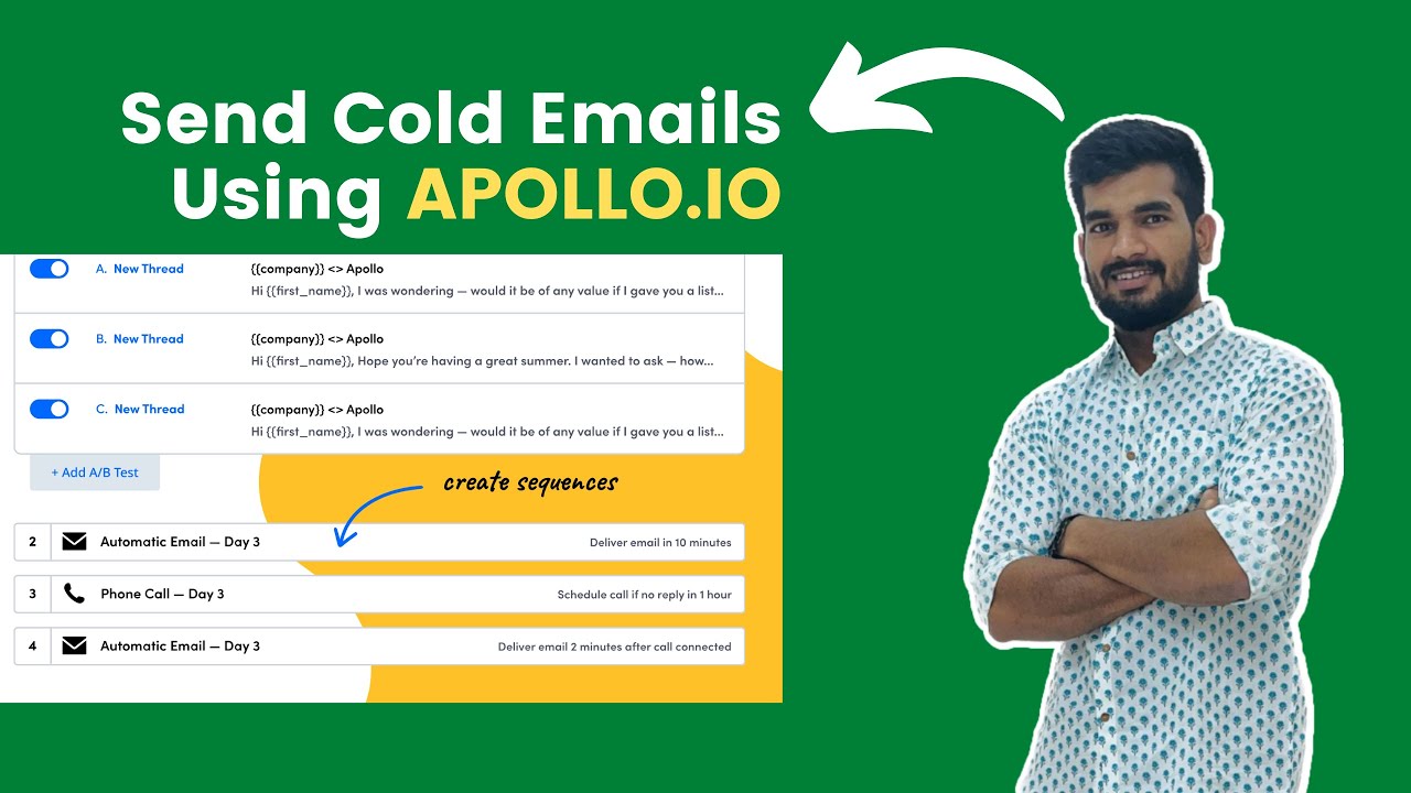 How to send cold emails using Apollo Sequence | Apollo Tutorial 2023
