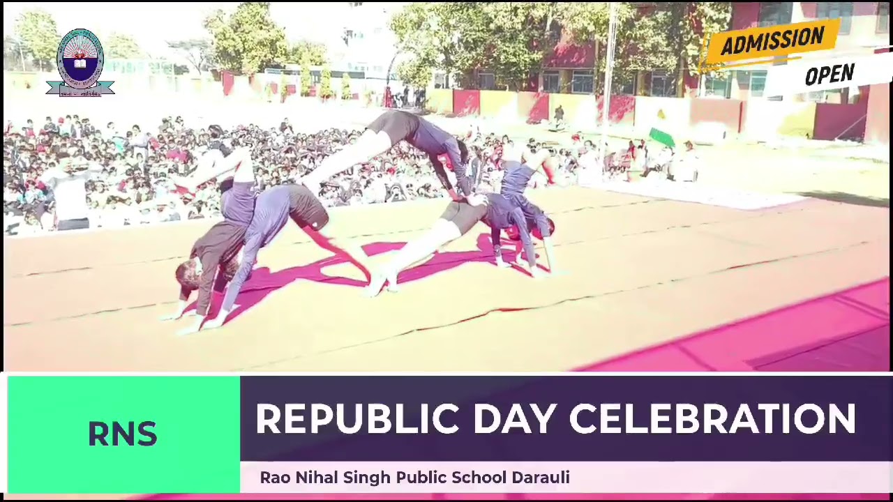Yoga Performance By 8th class || Republic day Celebration || RNS PUBLIC school Darauli