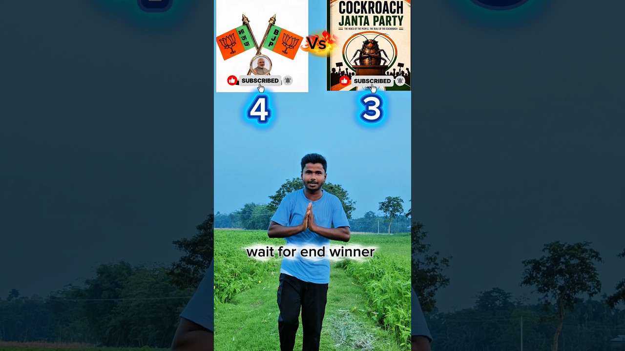 BJP vs Cockroach Party 🪳 | Public Voting Result | Who Wins? 🏆#youtubeshorts