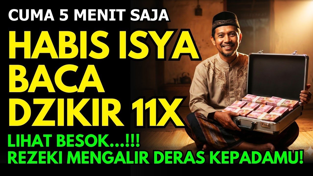 HABIS ISYA BACA DZIKIR INI 11X ‼️ Tidak Sampai 5 Hari Kaya Raya Tanpa Kerja Keras! Doa Mustajab!