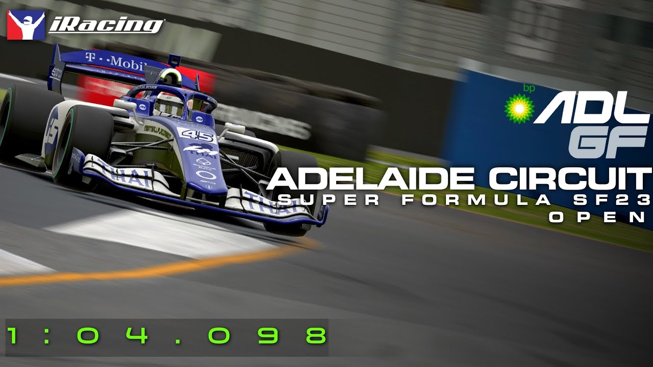 iRacing Super Formula Open | 2026 S1 Adelaide Street Circuit Hotlap (1:04.098)