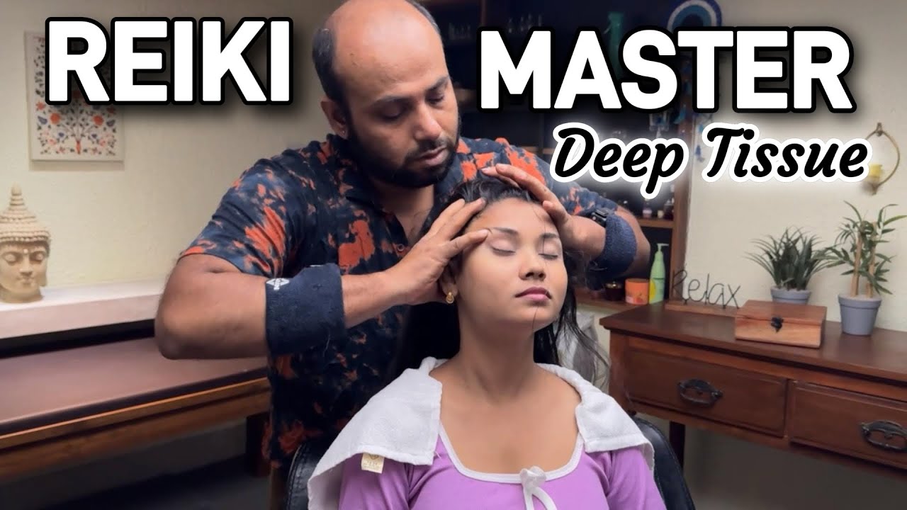 Deep Tissue Head Massage ASMR | Relaxing Sounds & Slow Movements #reikimaster #indianbarber 