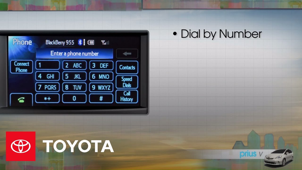 2012 Prius v How-To: Making Calls | 2012  Prius v | Toyota