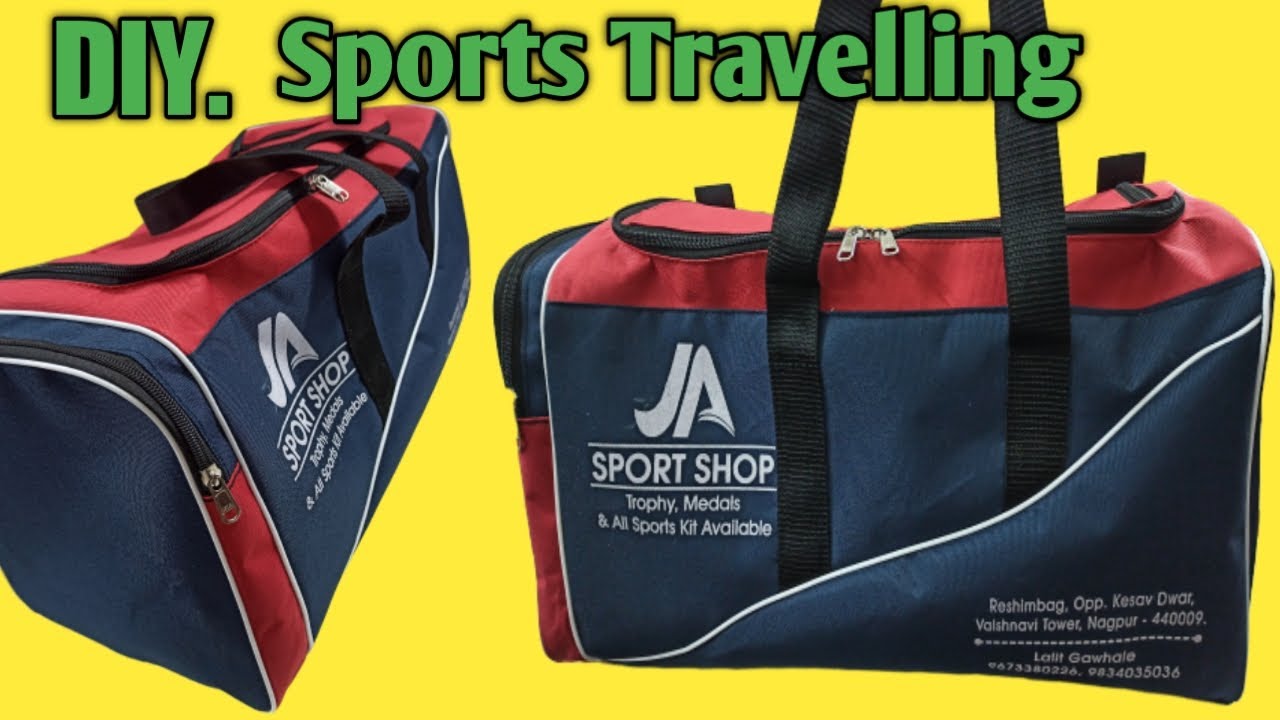 How to make Sports travelling bag |  sports kit bag | diy gym cricket all sports |  manufacturing |