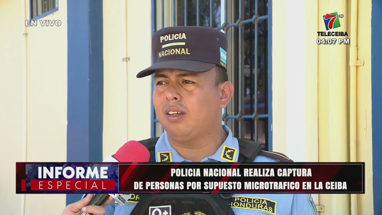 Policía Nacional realiza captura de personas por supuesto microtráfico en La Ceiba